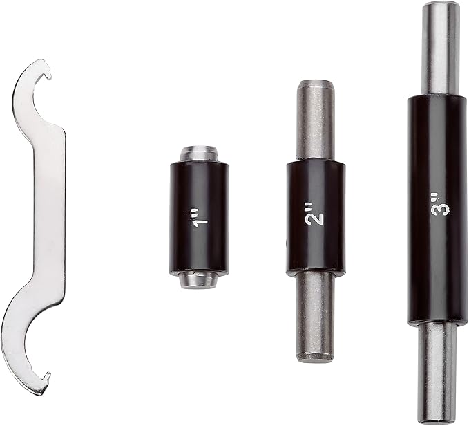 Premium Outside Micrometer Set 0-4" / 0.0001" (0-1"/1-2"/2-3"/3-4") Precision Machinist Tools w/Carbide Tips, Standards, Ratchet Stop