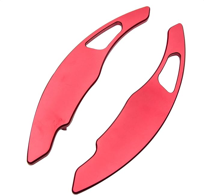 Steering Wheel Shift Paddle Extended Shifter Trim Cover compatible with VOLKSWAGEN VW GOLF 7 SCIROCCO SAGITAR GLI LAMANDO GTS POLO GTI Car Accessories Aluminum Alloy Red