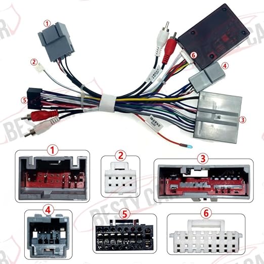 16pin Car Stereo Radio Power Retrofit Wiring Harness Cable Adapter fits for Ford Explorer Edge Expedition Mustang Escape Lincoln Navigator MKX Chevrolet Blazer