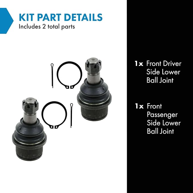 TRQ Front Lower Driver and Passenger Side Ball Joint Set Compatible with 03-10 Dodge Ram 2500 Truck RWD 03-10 Ram 3500 Truck RWD 11-13 2500 11-12 3500