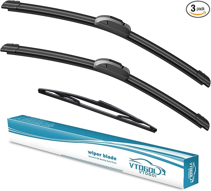 OEM Windshield Wiper Blades Replacement for Ford Edge 2007-2014 Lincoln MKX 2007-2015, All Weather Original Factory Quality Front & Rear Wipers Set 26"+20"+14" (Pack of 3)