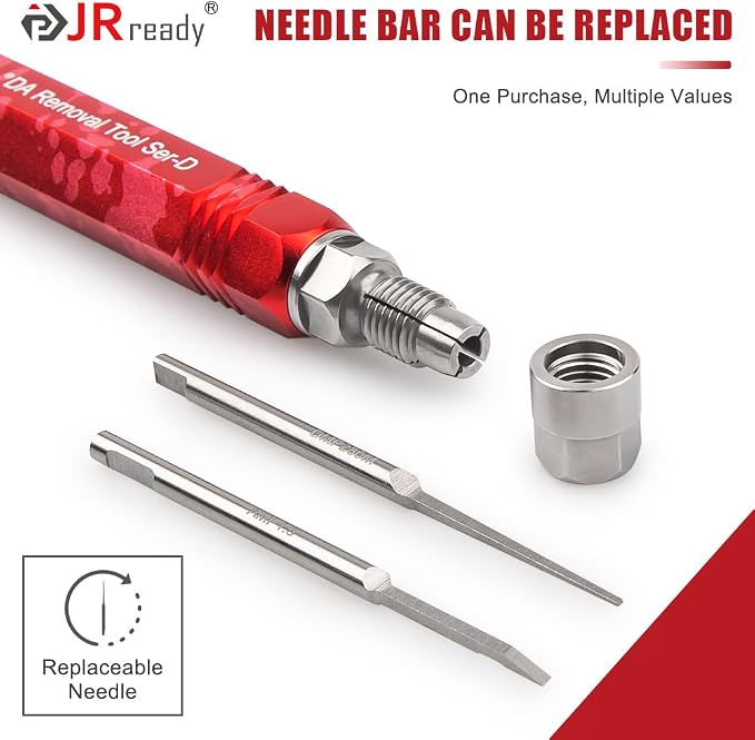 JRready ST5258 Electrical Pin Extractor Tool Kit with 6PCS Replacement Tips for AMP/Metri Pack/TE/JST/Deutsch Connectors, Pin Removal Tool Perfect for Car Repair Electrical Harness terminals