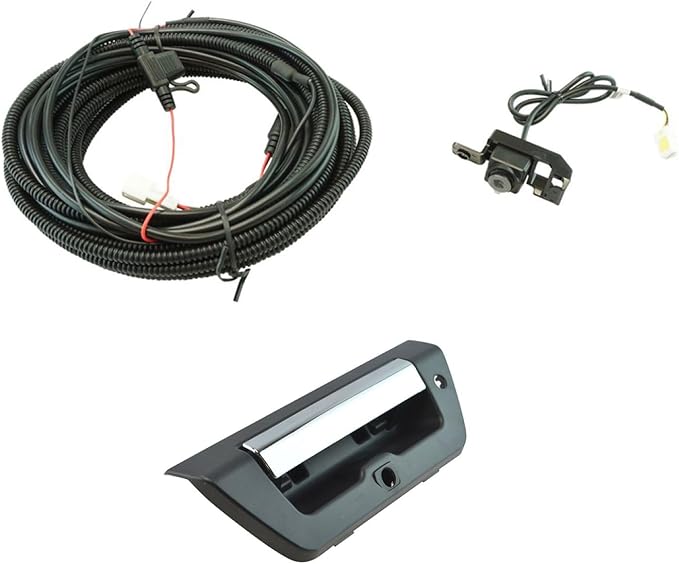 TRQ Rear View Camera Kit Chrome & Black Compatible with 2015-2016 Ford F-150