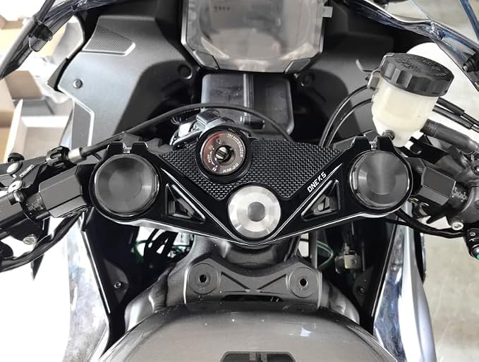 ONE.K.S Motorcycle Triple Tree Forks Top Clamp Front End Upper Top Steering Clamp Fit for Kw-asaki ZX6R 2019-2026 European Version Triple Tree Uplink CNC Aluminum