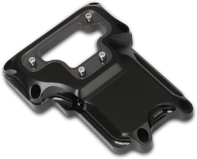 Clarity top Transmission Covers Twin cam Engine for Harley Davidson Street Road Glide Dyna Fatboy Wide Glide 2007-2017 FLT Touring Motorcycles CNC Aluminum top Cover (All Black)
