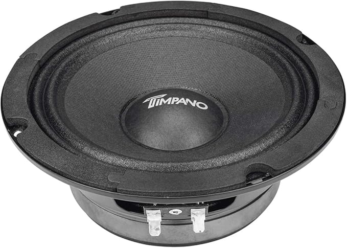 Timpano 6.5 Inch Shallow Midrange Speaker 500 Watts Max Power TPT-MR6-4 PRO, 6.5 Midrange Speakers 4 Ohm Shallow Mount Car Audio Speaker, Pro Audio Loudspeaker Compact for Doors (Single)