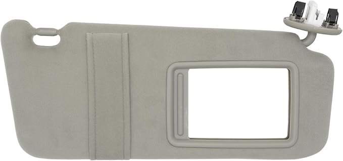 NHILES Right Passenger Side Sun Visor Fits for Toyota Camry 2007 2008 2009 2010 2011 Replacement Sun Shade with Light # 74310-33F30-B0 (Gray)