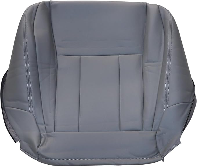 SecosAutoparts Driver & Passenger Side Bottom Leather Seat Cover & Foam Cushion Compatible with Toyota 4Runner 1996 1997 1998 2000 2001 Gray