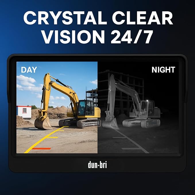 7.5" 1080P Professional Backup Camera System for Commercial Trucks, RVs, Heavy Equipment - German-Designed AHD Monitor - Night Vision, IP69K Waterproof, ECE R10 Certified Heavy Duty Reverse Camera