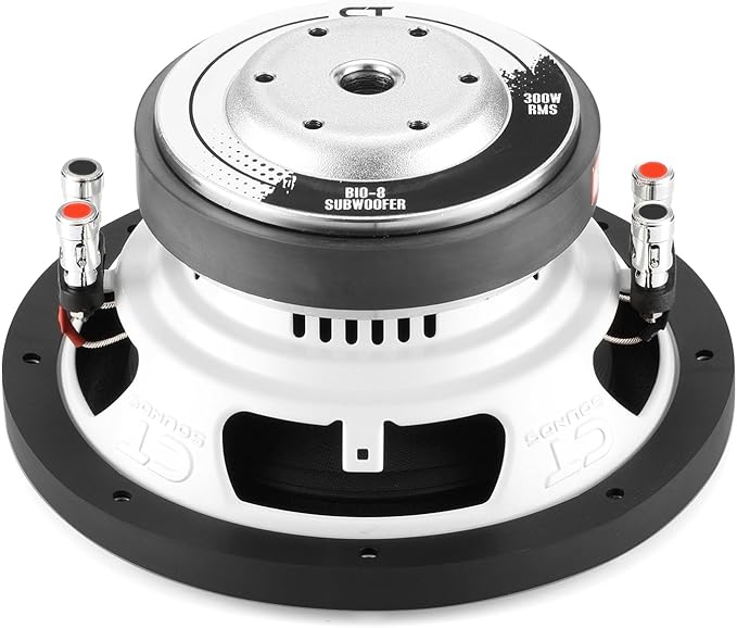 CT Sounds Bio 8” 600-Watt Dual 4-Ohm Car Subwoofer