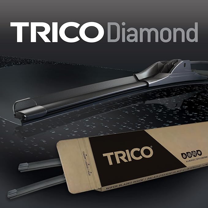TRICO Diamond 16" + 16" Super Premium Automotive Replacement Windshield Wiper Blades (Set of 2), Passenger and Driver Side All-Weather Beam Wiper Blades for Select Vehicle Models (Item #25-1616)