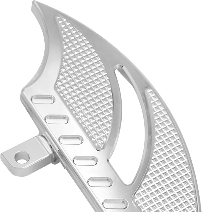 Motorcycle Floorboards Set Driver Passenger Footboards Front Rear Foot Pegs Fit For Harley Touring Road Glide Electra Glide Street Glide Softail Dyna (Chrome)