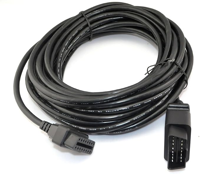 iKKEGOL 33 Feet/10 M OBD2 OBDII 16 Pin Car Male to Female Extension Cable Diagnostic Extender