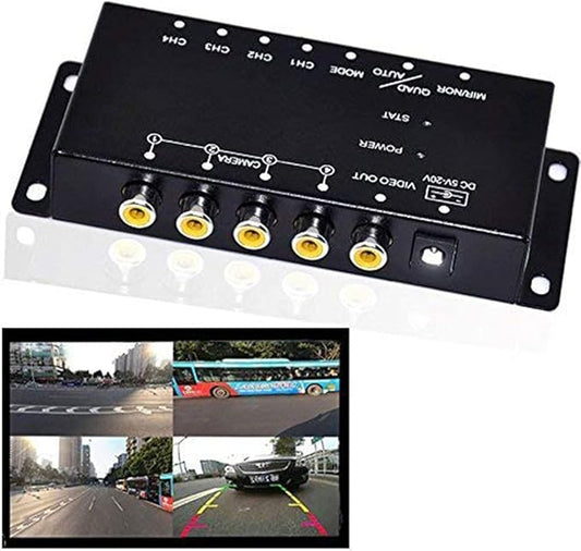 Auto Wayfeng WF® IR Control 4 Cameras Video Control Car Cameras Image Switch Combiner Box for Left View Right View Front Rear Parking Camera Box