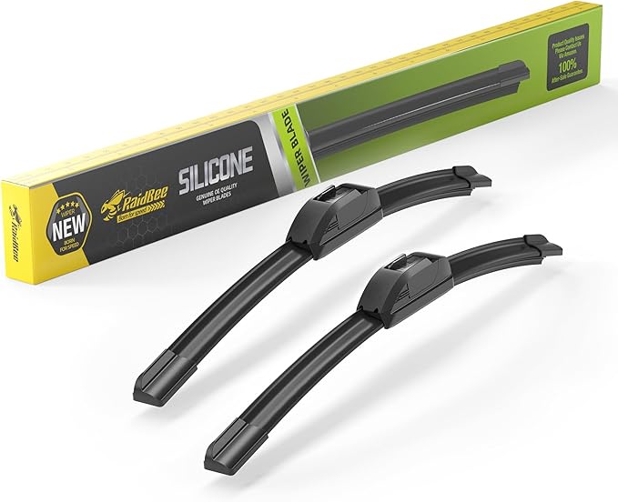 Raidbee® 16"+16" Silicone Windshield Wiper blades Replacement for JEEP Wrangler 2018-2023 Gladiator 2020-2023 Mercedes-Benz G55 AMG 2003-2011 +More All-Season Silicone Wiper Blades