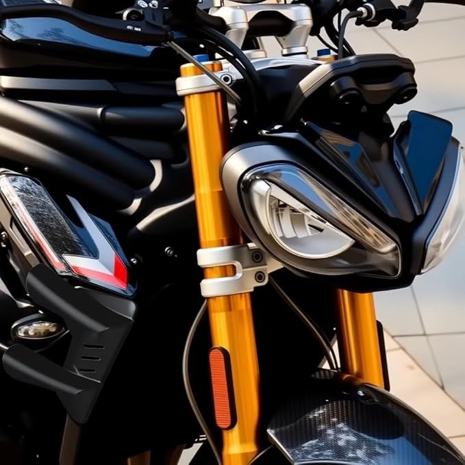 for Speed Triple 1200 RS/RX Speed Triple 1200 rs rx 2026 2025 2024 2023 2022 2021 New Accessories Motorcycle Fairing Side Winglets Aerodynamic Wing Deflector Black Naked Front Spoiler