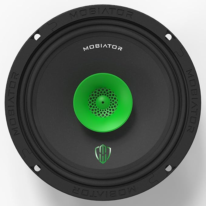 MB-M65T 6.5" 2-Way Pro Audio Midrange Coaxial Speakers, 360W Max, 4-Ohm, 1.5" Voice Coil, with Built-in Bullet Tweeters, Easy to Install in Cars/Trucks/Doors (Pair)