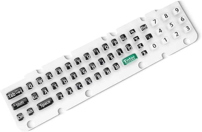 Rubber Keyboard (51-Key) for Honeywell Thor VM1A Vehicle-Mounted Computer,Keypad Replacement Support Computer,Foldable Silicone Flexible Material