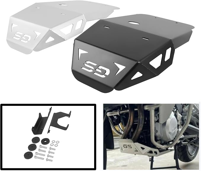 CHIFUN Skid Plate Compatible with BMW 2018-2021 F850GS F750GS F 750 850 GS ADV Adventure Motorcycle Lower Engine Guard Bottom Protection Aluminum Belly Pan Black