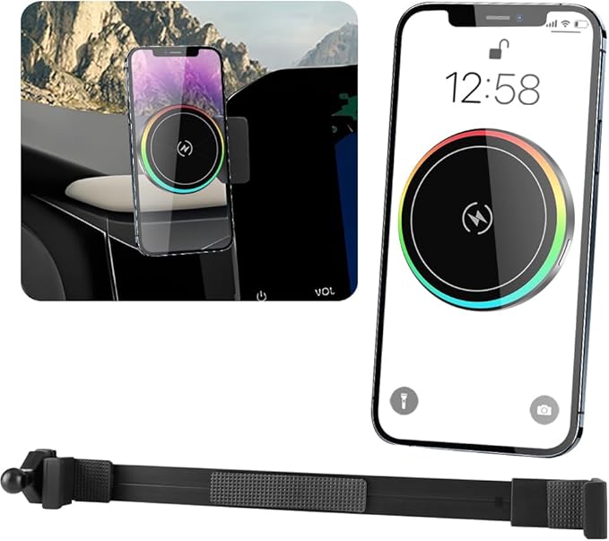 Car Magnetic Phone Mount for Nissan Pathfinder 2022 2023 2024 2025 [Not for 2026] Auto Interior Accessories Best Cellphone Holder Fast 15W Wireless Charger Cell Phones Charging Screen Stand
