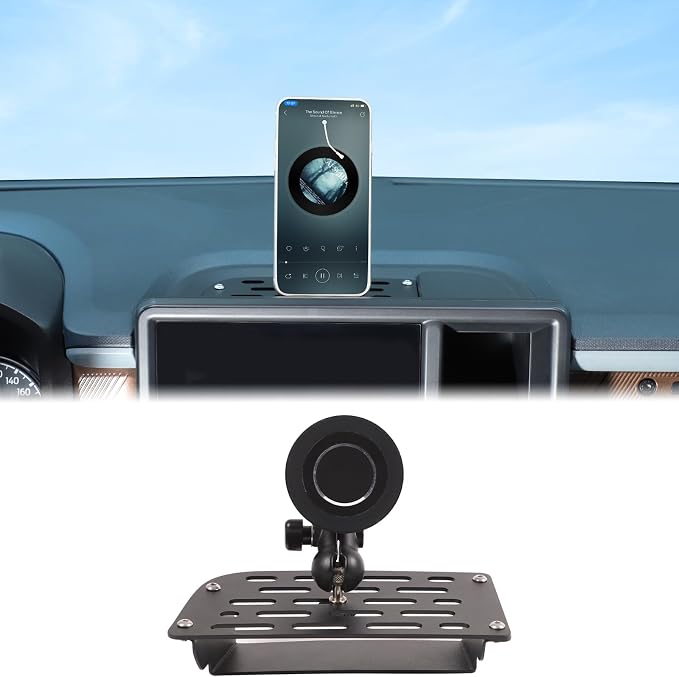 Aunginsy Center Console Dash Mount Magnetic Phone Holder Compatible with Ford Maverick 2022-2024, Dashboard Instrument Table Organizer Storage Tray Groove Panel Cell Mobile Phone Bracket Accessories