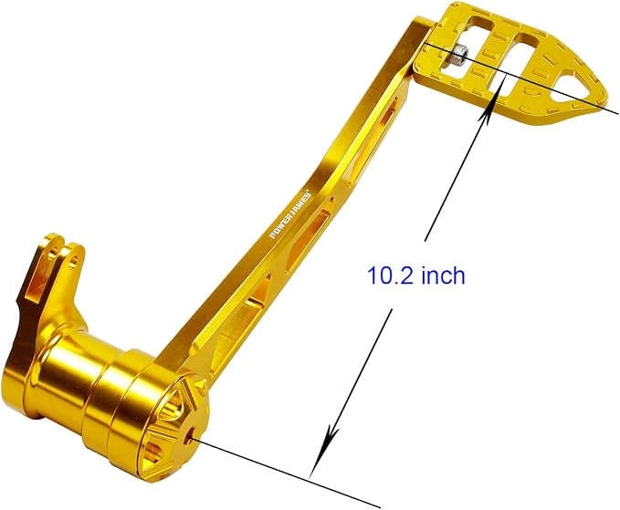 POWER JAMES 10.2" Long Gold Foot Brake Shifter, Brake Shift Lever, Foot Controls Fits for Harley Davidson 2014-25 Touring Models (Gold)