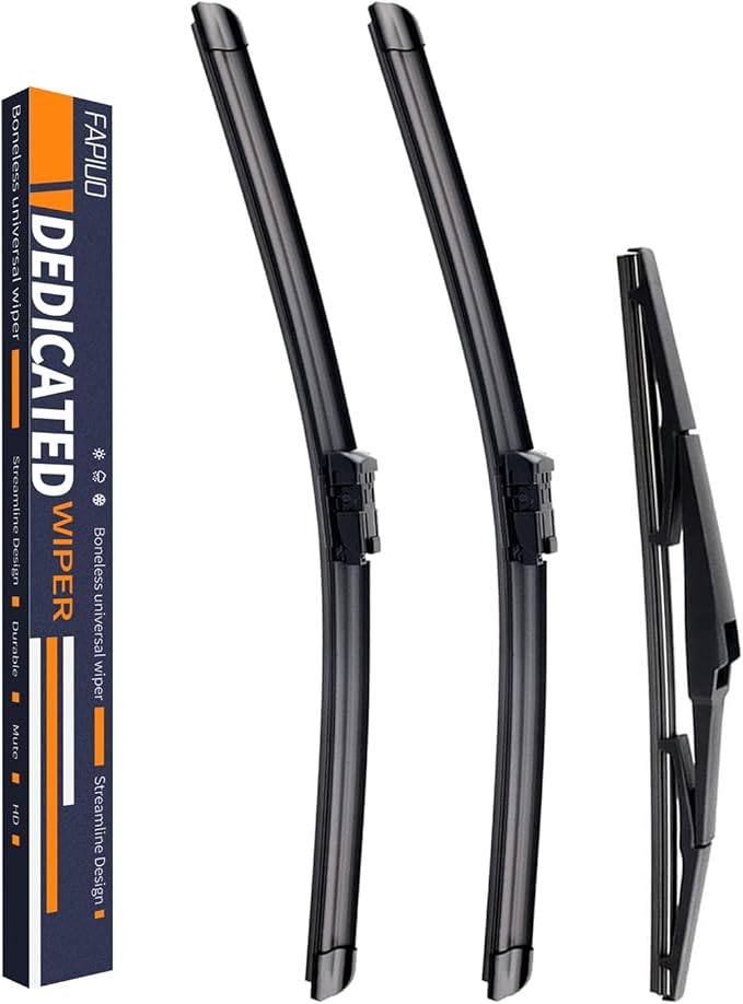 Replacement for Lexus RX350 2016-2022, Lexus RX450h 2016-2022 Silent Wipers -FAPIUO Front and Rear Windshield Wipers 26"+21"+16" Full Blade Set (3 Pack) TOP LOCK