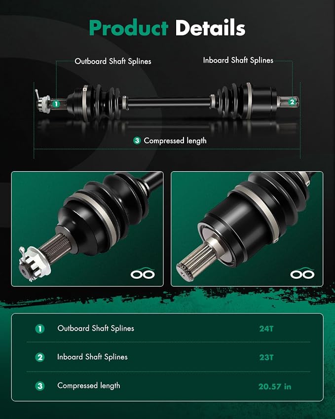SCITOO CV Axle Drive Shaft Assembly 2015 2016 2017 2018 fits for Honda Foreman Rubicon 500 Rancher 420 Rear Left Right