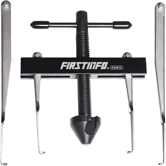FIRSTINFO F3281C Crankshaft Camshaft Seal Remover Separator Puller with 2 Pairs of Hooks (4.6 Inch Long x 2 + 2.87 Inch Long x 2) Set