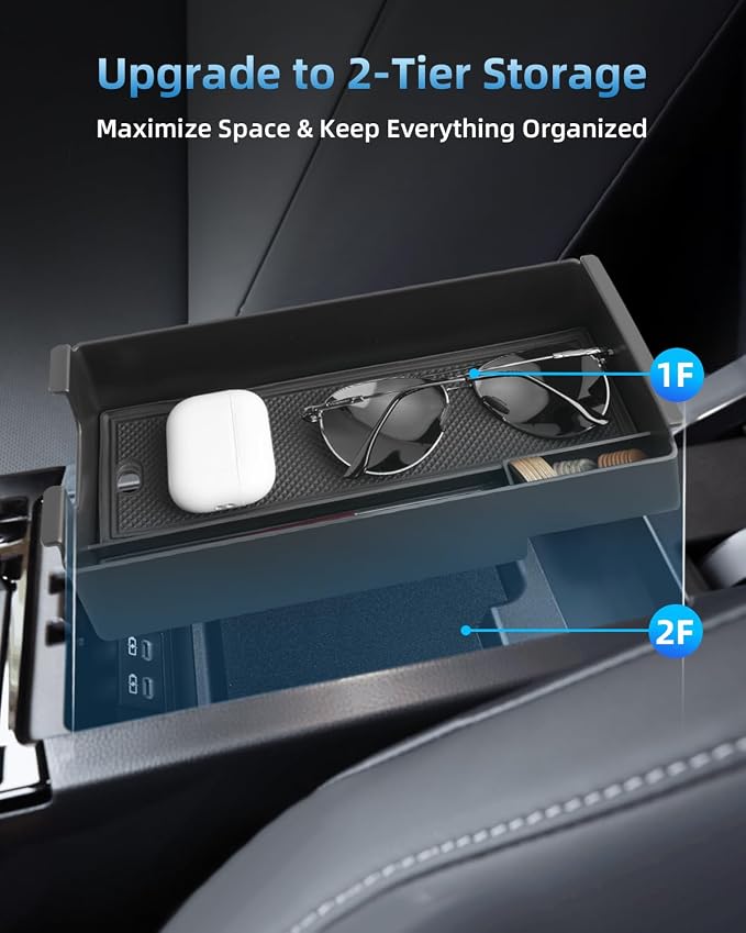 Dashboard Screen Storage Tray & Center Console Organizer for 2023-2026 Toyota Prius – 2025 2026 Prius Interior Accessories