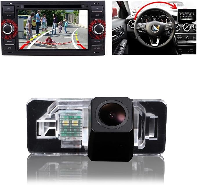 Viewing Reversing Track Camera Ruler Line The Steering Wheel Moving Rear View Backup Trajectory Camera,for BMW X /1/3/5 Series E90 E91 E92 530I 530Li 320i 328i/X1 X3 X5 X6 M3 M1 E39 E46 E91 E88 E53