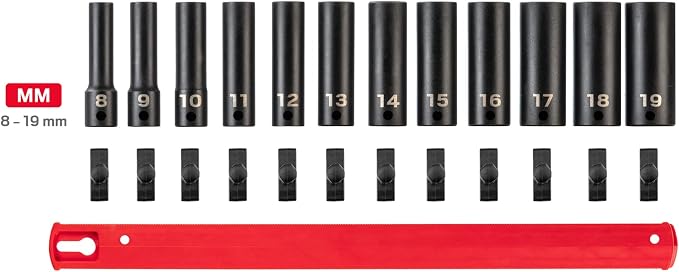 TEKTON 3/8 Inch Drive Impact Socket Set, 12-Piece | SID91111