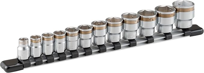 TONE Nut Hold Socket Set with Socket Holder 6-Point HSC312 3/8" Inch Drive 12-Piece
