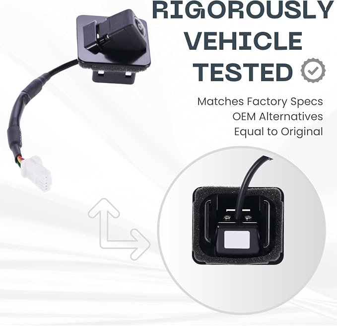 Backup Camera Replaces for 2014 2015 2016 Mazda 3 Sedan OE Part # BHN1-67-RC0A, BHN1-67-RC0