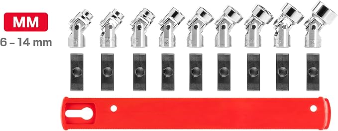 TEKTON 1/4 Inch Drive Universal Joint Socket Set, 9-Piece | SHD90110