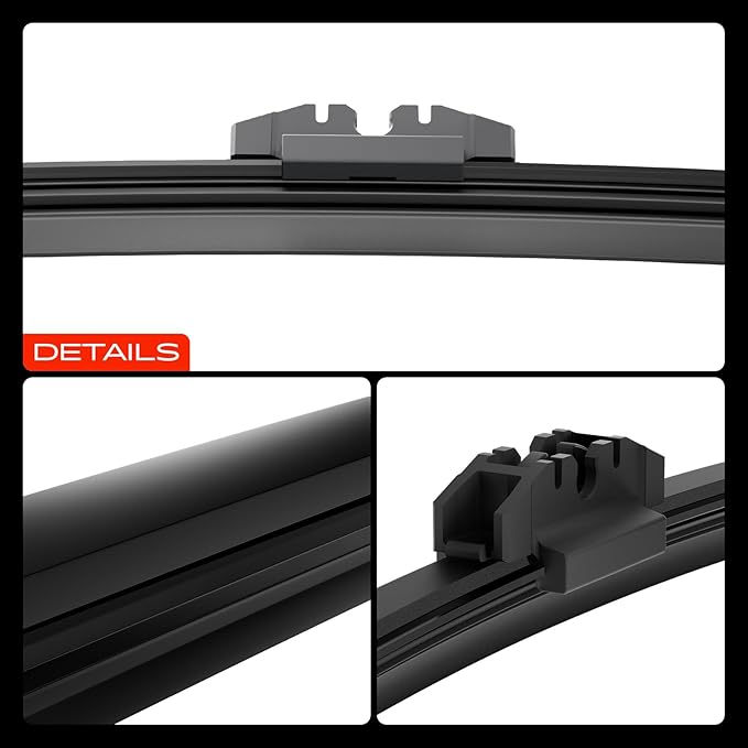 A-Premium 26"+22"+11" Windshield Wiper Blades Compatible with Ford Explorer 2011-2019 - Front Rear Wipers Blade Set for TL2/FR_DH, with Wear Indicator & Towel (Pack of 3)