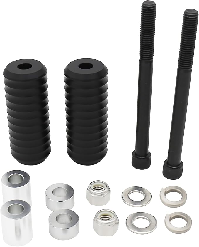 4" Motorcycle Frame Sliders Falling Crash Protector Upper Shock Mount Guards Falling Side Protector No Cut Kits Fit for Dyna 2006-2017 (Gripple Style)