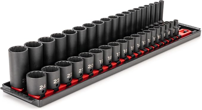 TEKTON 3/8 Inch Drive Impact Socket Set, 38-Piece | SID91215