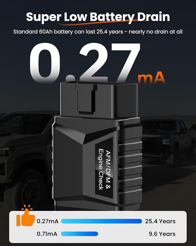 ELFREE AFM/DFM Disabler with Fault Indicator, 0.27mA Ultra-Low Drain, Temperature Resistant, Plug & Play, Compatible with Chevrolet Silverado, GMC Sierra, Cadillac Escalade & Most GM V8/V6