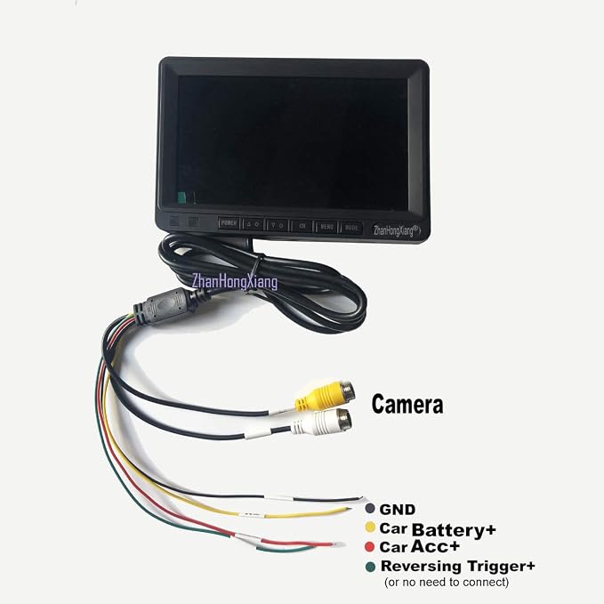 AHD 1080P Backup Camera 7" DVR Monitor System,2 x 4 Pin Reverse Rear View Mirror Camera 8 IR Night Vision + 7 inch 2CH Split IPS Screen 12V-24V for RV Bus Camper Trailer Semi Truck