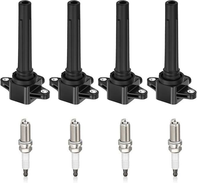 4Pcs Ignition Stick Coils with Spark Plug Compatible with Yamaha TX1800 RX1800 SXT1800 XAT1800 BXT1800 FB1800 FC1800 GX1800 FX1800 2008-2023 6S5-82310-02-00