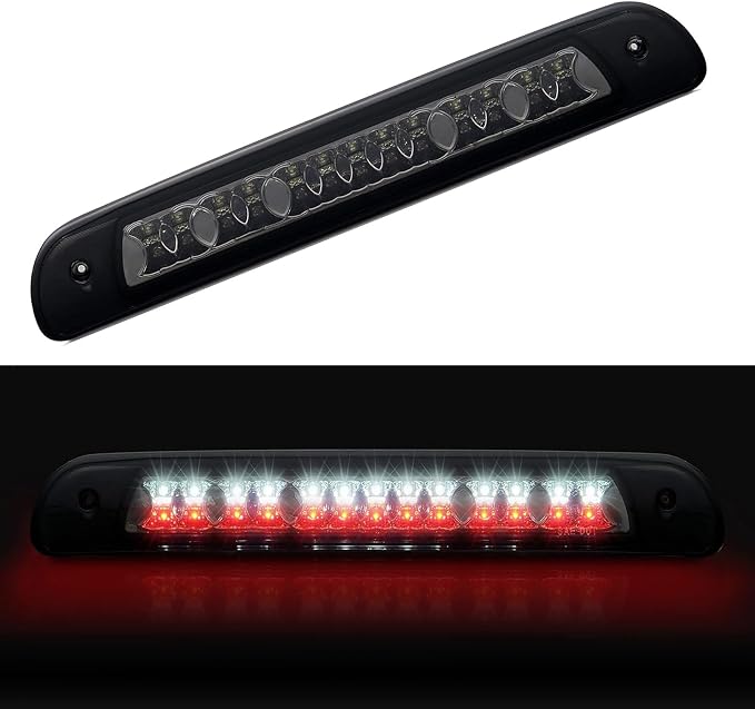 Third 3rd Brake Light, LED High Mount Stop Light Replacement for 2000 2001 2002 2003 2004 2005 2006 Toyota Tundra, Rear Center Cab Roof Tail Cargo Lamp, Smoke lens