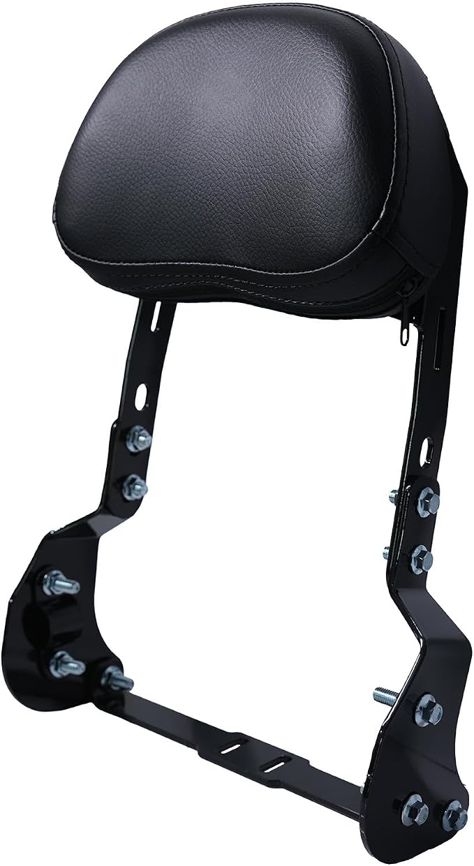 JMCHstore Mini Bike Backrest Sissy Bar w/Cushion for Coleman B200 B200R B200RSV B200C B200V RB200 RT200 Mega Moto B212 MAX - adjustable height slots, padded backrest cushion for rider support