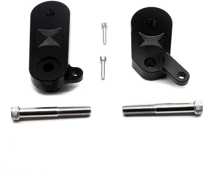 MZS Motorcycle Frame Sliders, Falling Crash Protector Guards No Cut Kits Black Compatible with ZX6R ZX-6R 2009 2010 2011 2012