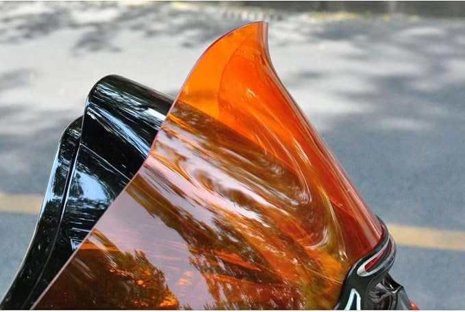 POWER JAMES 7.0" Tall Orange PMMA Windshield Windscreen for 2015-2023 Harley Road Glide Ultra ST FLTR (PMMA Orange)