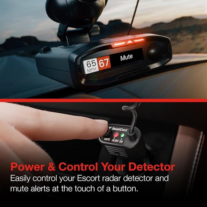 Escort Radar Detector SmartCord Coiled Wire for Redline 360c, MAX 360/c MKII, 3, 4, MAXcam 360c and Additional Models