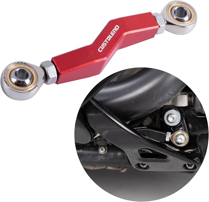 Brake Pedal Angle Adjustment Lever for Harley, Rear Brake Riser, Red Brake Linkage Compatible with 2018+ Softail M8 Harley Low Rider S/ST, Street Bob, Makes Braking 20% Easier