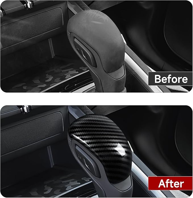 Car Carbon Fiber ABS Gear Shift Knob Panel Sticker Cover Interior Trim Decal for Chevy Colorado/GMC Canyon 2023 2024 2025 Accessories