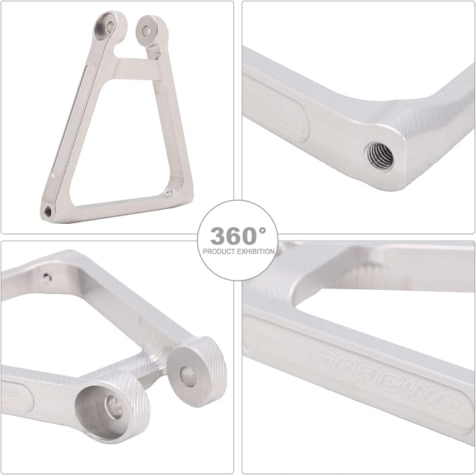 JFG RACING Sur Ron Dirt Bike Suspension Triangle Linkage Motorcycle Link Kit Rear Progressive Linkage Kit Compatible To Sur Ron X S X160 X260 Electric Dirt Bike ICE SILVER