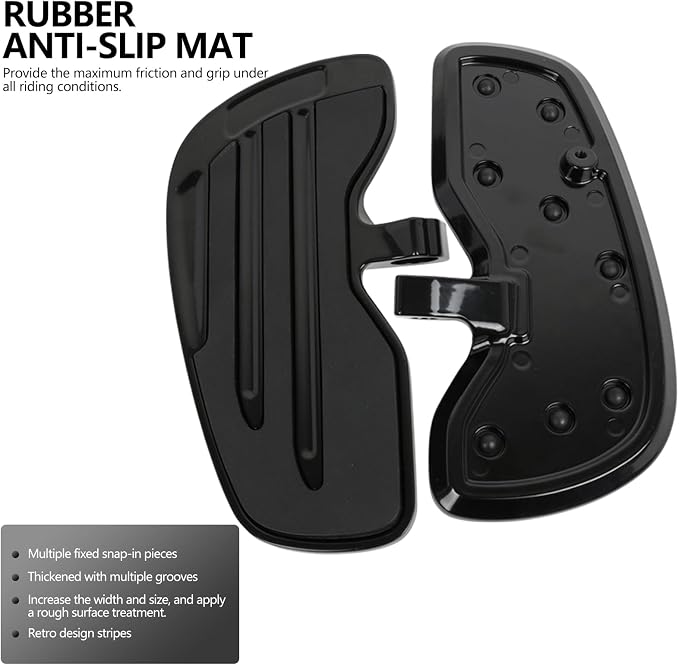 Motorcycle Driver Floorboards Foot Pegs Compatible with Indian Scout Sixty Bobber Replacement Part 2015-2024 Black
